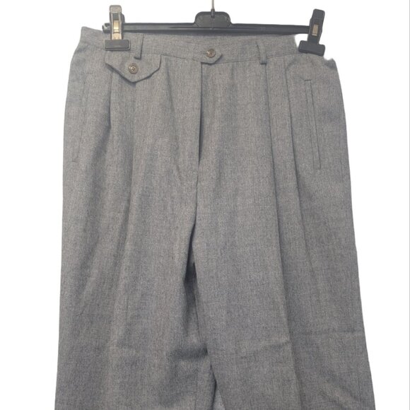 Lauren Ralph Lauren women dress pants grey formal business office pleat size 14 - Picture 1 of 11